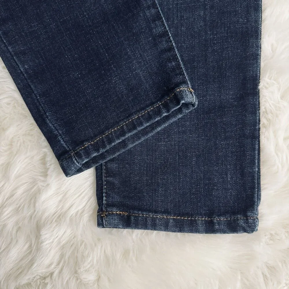 Lee Slim Fit Skinny Leg Jeans Petite 12P (33x26) Dark Blue Ankle Stretch Womens